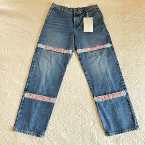 NWT BAYKAN MODA Cargo Carpenter jeans play boy bunny